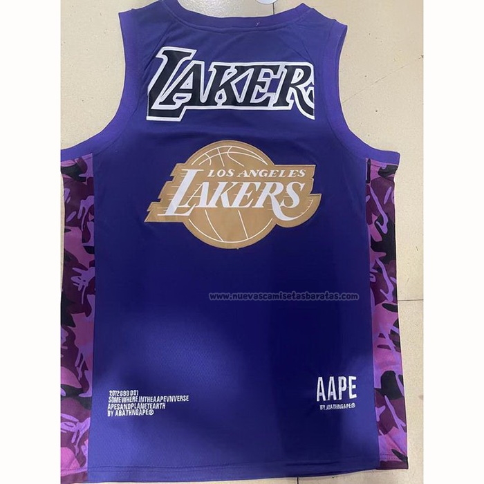 Camiseta Los Angeles Lakers x AAPE Violeta